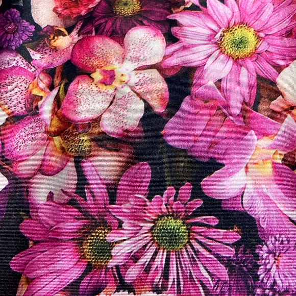 Terez New York XS Floral Print Leggings Pink Stretch Yoga Pants Activewear - Picture 7 of 12